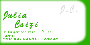 julia csizi business card